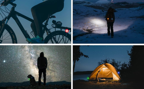 Tag luminos LED pentru zgarda, rucsac sau bicicleta, vizibilitate crescuta pe timp de noapte si ceata, siguranta sporita, Albastru [4]