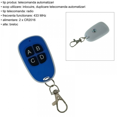 Telecomanda universala pentru bariere, usi garaj si alarme auto cu frecventa 433 MHz [6]