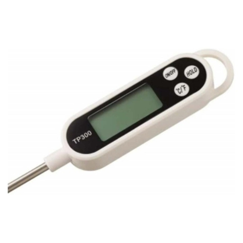 Termometru alimentar digital cu sonda din otel inoxidabil, ecran LCD si functia HOLD, interval -50°C pana la +300°C, alb/negru [5]