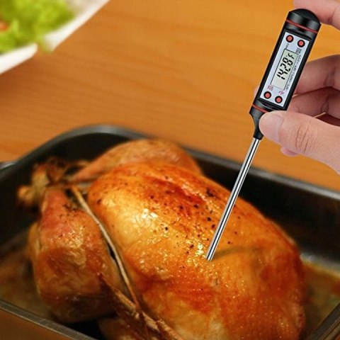 Termometru alimentar digital pentru carne, metalic, cu tija, -50°C – 300°C – precizie profesionala pentru gatit perfect [6]