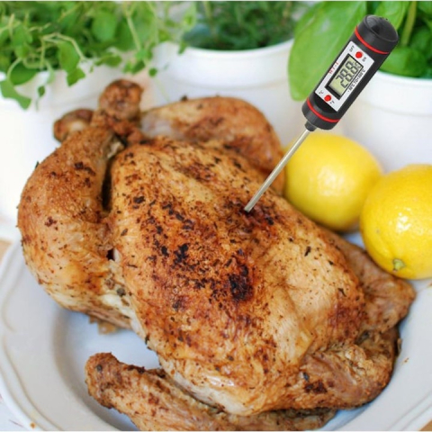 Termometru alimentar digital pentru carne, metalic, cu tija, -50°C – 300°C – precizie profesionala pentru gatit perfect [2]