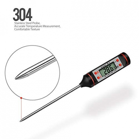 Termometru digital cu tija metalica pentru alimente, gratar, tija din otel inclusa, -50 + 300 grade Celsius [4]