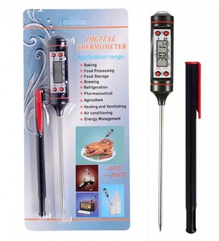 Termometre - Termometru digital cu tija metalica pentru alimente, gratar, tija din otel inclusa, -50 + 300 grade Celsius