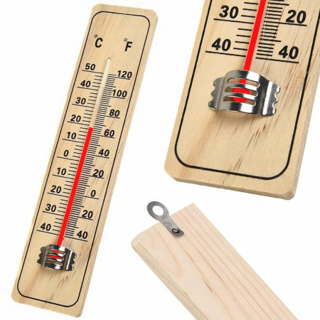 Termometre - Termometru din lemn pentru interior si exterior,-40 + 50 grade