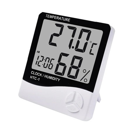 Termometre - Termometru si higrometru 2in1,pentru interior,model HTC1, baterie inclusa