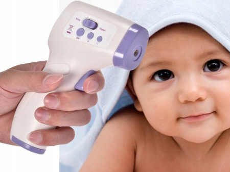 Termometru medical cu infrarosu 2in1 fara contact pentru bebelusi - Alb [6]