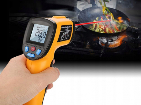 Termometru non-contact cu infrarosu,interval masurare -50 +550 grade Celsius - Portocaliu [2]