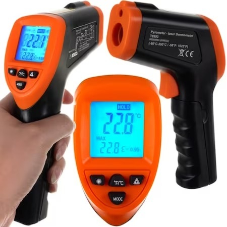 Termometru non-contact cu infrarosu,interval masurare -50 +550 grade Celsius - Negru [1]