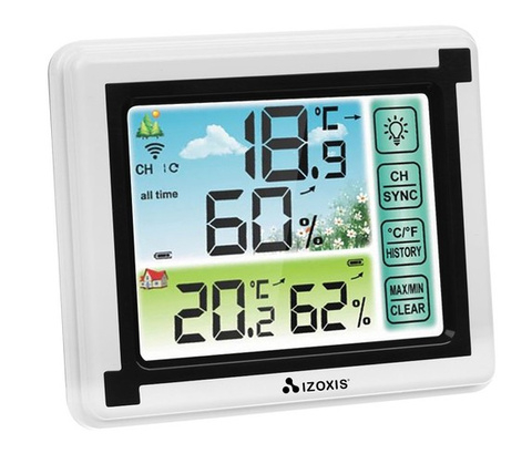Termometre - Termometru si Higrometru Digital cu Senzor Extern, Statie Meteo pentru Interior si Exterior, Afisaj Color, Monitorizare Temperatura si Umiditate