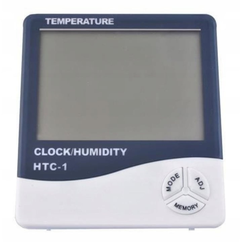 Termometru si higrometru digital de camera, cu ceas, culoare alba – masurare precisa a temperaturii si umiditatii ambientale [3]