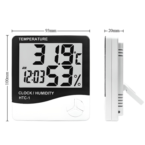 Termometru si higrometru digital HTC1 – afisaj mare, masurare precisa si functii multiple [11]