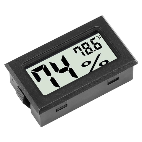 Termometru si higrometru digital LCD, negru, 1.5 x 4.7 x 2.7 cm, monitorizare temperatura si umiditate [7]