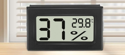 Termometru si higrometru digital LCD, negru, 1.5 x 4.7 x 2.7 cm, monitorizare temperatura si umiditate [6]