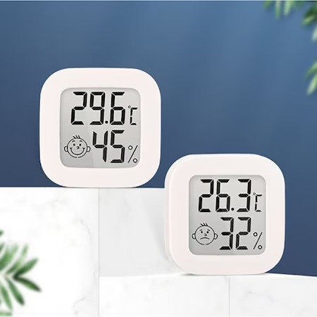 Termometru si higrometru de camera,masurare -50 + 70 grade Celsius - Alb [4]