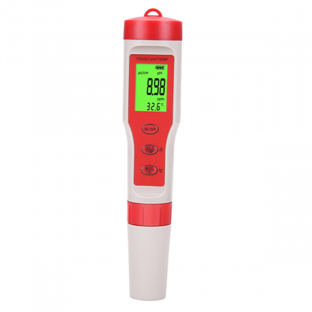 Testere apa - Tester profesional pentru calitatea apei 4 in 1, pH / EC / TDS / Temperatura,afisare digitala 