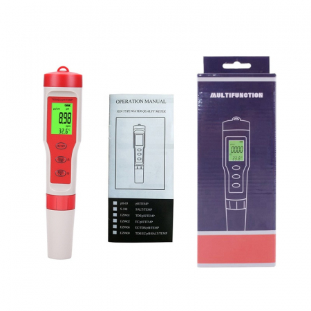 Tester profesional pentru calitatea apei 4 in 1, pH / EC / TDS / Temperatura,afisare digitala  [2]