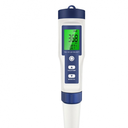 Testere apa - Tester Profesional Calitate Apa 5in1, salinitate,PH,TDS,EC si temperatura