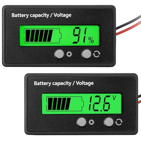 Alte articole auto - Dispozitiv 2in1,voltmetru si tester baterii auto 12-84V diverse baterii auto - Negru