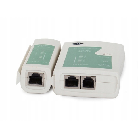 Tester cablu de retea RJ45/RJ11, cu functie de scanare automata normala/rapida si husa de depozitare, 10x10x3 cm, negru [8]