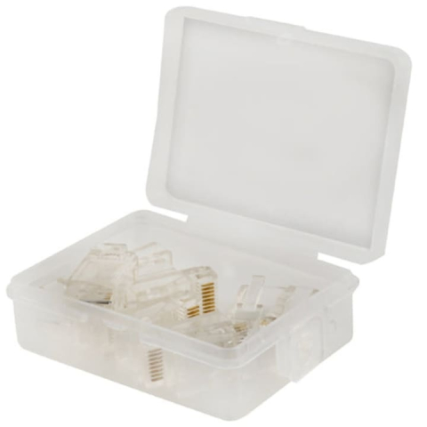 Tester cabluri RJ45/RJ11, set profesional 18 piese, cu cleste de sertizare, dezizolator, unealta Krone, 10 conectori RJ45, surubelnite si geanta transport, multicolor [9]