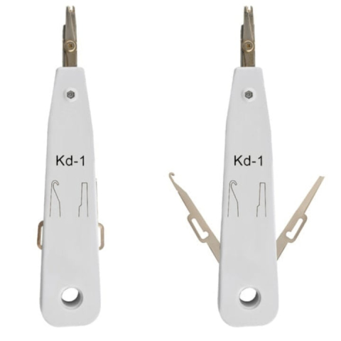 Tester cabluri RJ45/RJ11, set profesional 18 piese, cu cleste de sertizare, dezizolator, unealta Krone, 10 conectori RJ45, surubelnite si geanta transport, multicolor [8]