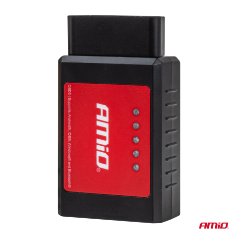 Testere auto - Tester diagnoza auto OBD2 BT XL, wireless, compact, compatibilitate extinsa, rosu/negru