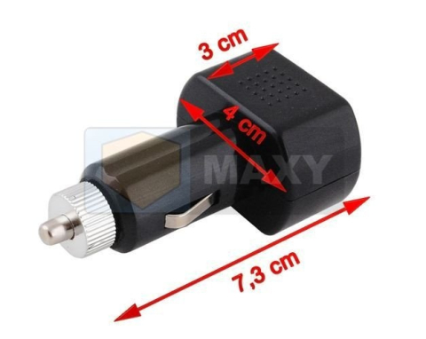Tester digital pentru baterie auto 12V si 24V, afisaj LED, monitorizare tensiune prin priza bricheta, 7 x 3.9 x 2.7 cm [1]