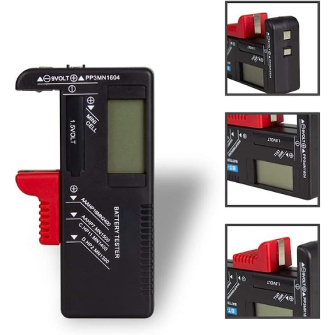 Tester digital pentru baterii, cu afisaj LED, compatibil 1.5V – 9V (R9), negru [6]