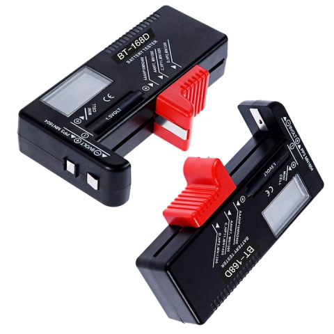 Tester digital pentru tensiunea bateriilor, afisaj LCD, compatibil 1.5V-9V, universal pentru baterii uzuale, negru [6]