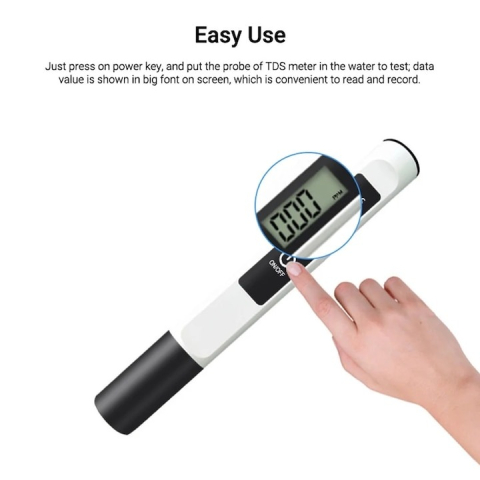 Tester profesional digital de apa TDS, 0-9990ppm - Alb [4]