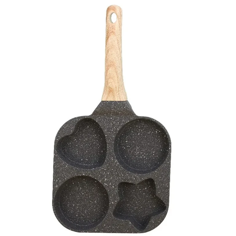 Tigaie neagra 19 cm cu 4 compartimente, forme inima, stea si rotunde [5]