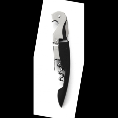 Tirbuson multifunctional, cutit, desfacator sticle, plastic, negru [2]