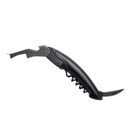 Tirbuson profesional 3 in 1 pliabil din otel inoxidabil cu deschizator sticle si taietor folie compact [3]