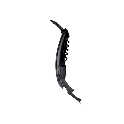 Tirbuson profesional 3 in 1 pliabil din otel inoxidabil cu deschizator sticle si taietor folie compact [7]