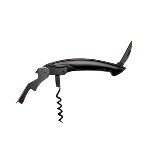 Tirbuson profesional 3 in 1 pliabil din otel inoxidabil cu deschizator sticle si taietor folie compact [2]