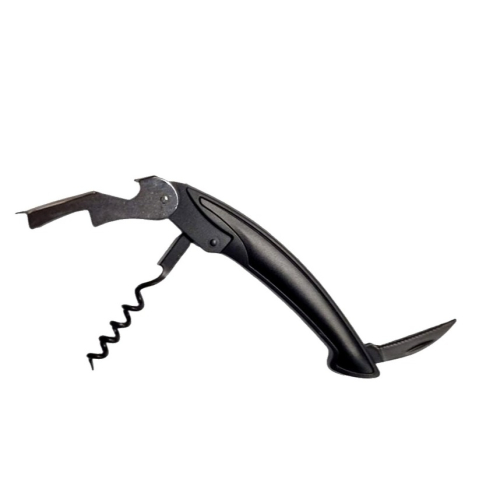 Diverse bucatarie - Tirbuson profesional 3 in 1 pliabil din otel inoxidabil cu deschizator sticle si taietor folie compact