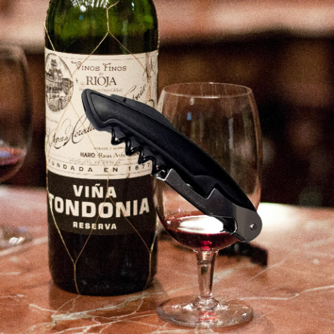 Tirbuson profesional 3 in 1 pliabil din otel inoxidabil cu deschizator sticle si taietor folie compact [1]