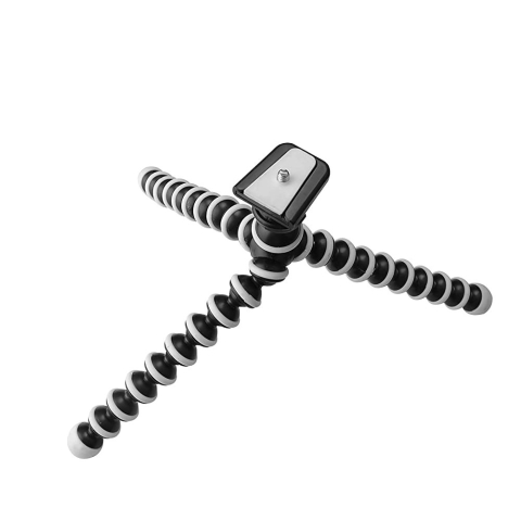 Trepied flexibil tip octopus 26 cm cu suport telefon si cap rotativ 360, prindere 1/4 pentru camera sport si smartphone [1]
