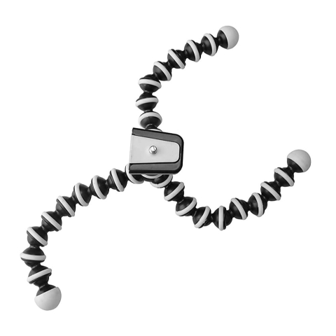 Trepied flexibil tip octopus 26 cm cu suport telefon si cap rotativ 360, prindere 1/4 pentru camera sport si smartphone [2]
