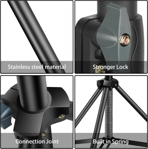 Trepied stativ foto cu filet universal 1/4, inaltime maxima 280 cm, rezistenta maxima 10 kg [6]