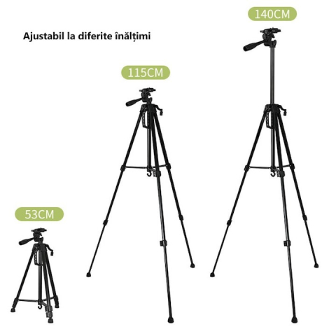Trepied foto universal, reglabil cu inaltimea maxima de 140 cm, filet universal 1/4 [2]