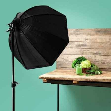 Trepied profesional 200 cm cu softbox rectangular si bec LED 105W, iluminare studio cu telecomanda, filet universal 1/4 [3]