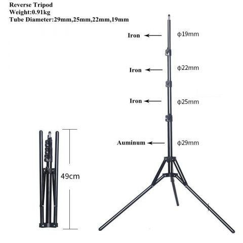 Trepied stativ foto reversibil, cu filet universal 1/4, inaltime maxima 190 cm [5]