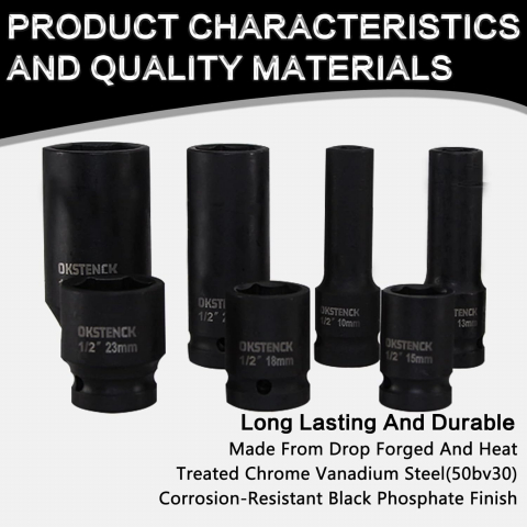 Trusa 35 chei tubulare 1/2 chrome vanadium hexagonale 8-32 mm, 20 tubulare scurte, 15 lungi [8]