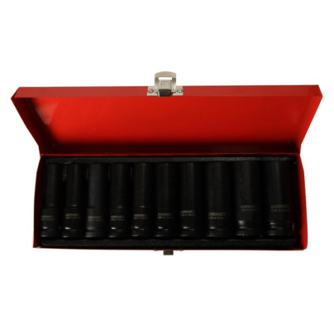 Trusa chei tubulare, 10 piese, 10-24 mm, crom vanadiu [3]