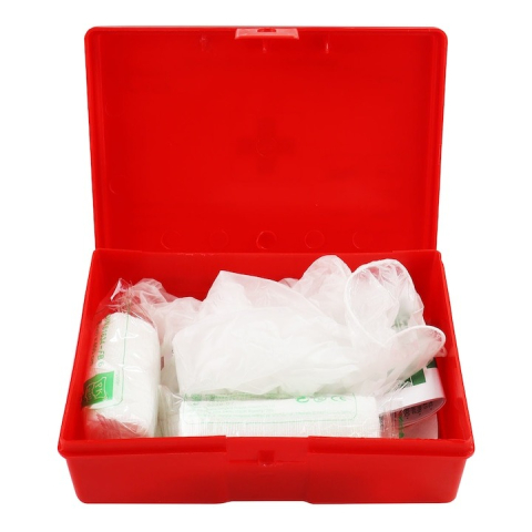 Trusa de prim ajutor, auto, bandaje, manusi, cutie de plastic [5]