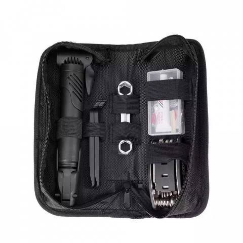 Trusa de reparatii pentru bicicleta, fixare velcro, 22.8 x 7 x 11 cm, negru [6]