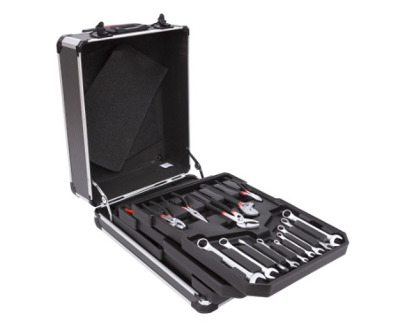 Trusa de scule din aluminiu, tip troler, usor de transportat cu 678 piese - Gri [5]