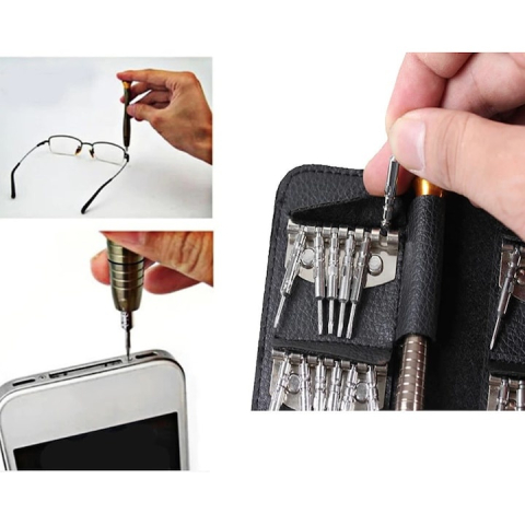 Trusa de surubelnite, 25 piese, toc cu inchidere magnetica, maner metalic antialunecare, negru [6]