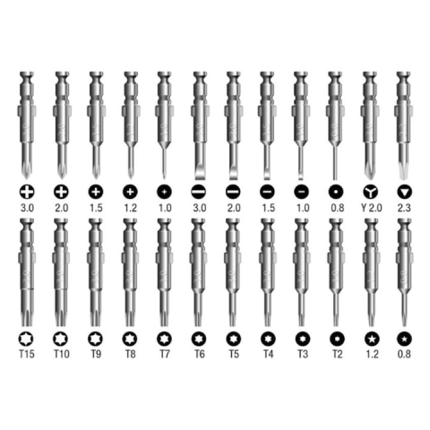 Trusa de surubelnite, 25 piese, toc cu inchidere magnetica, maner metalic antialunecare, negru [8]